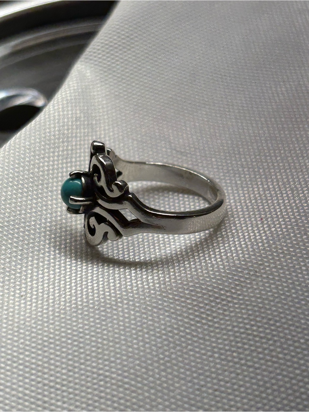RETIRED James Avery Turquoise Spanish Lace Ring - Picture 8 of 8